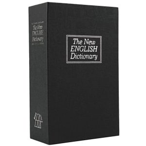 Key Locking Book Safe – Dictionary-Style Diversion Safe with Lock & 2 Keys | Interior 9" x 5½" x 2" | Bookshelf, Desk & Nightstand Storage | Holds Cash, Cards & Pistols