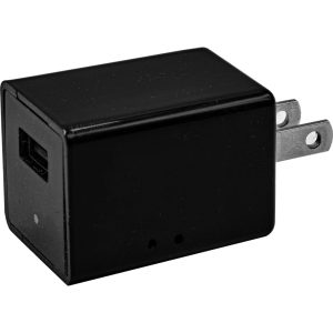 USB Charger Hidden Spy Camera with Built-In DVR – AC Powered | 1080P HD Video at 30fps | 32GB Micro SD | Loop & Motion Activated Recording | Plug-In Nanny Cam